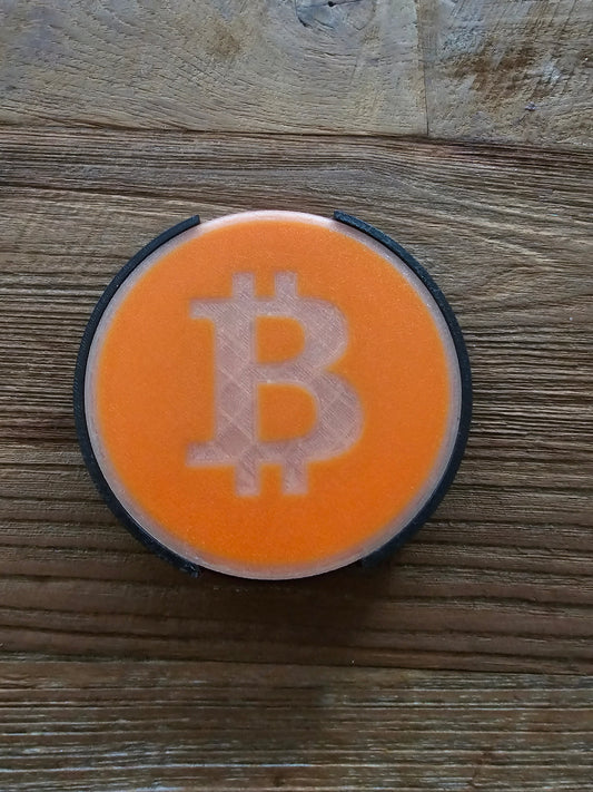 Set onderzetters Bitcoin logo