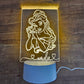 Lamp met naam en tekening