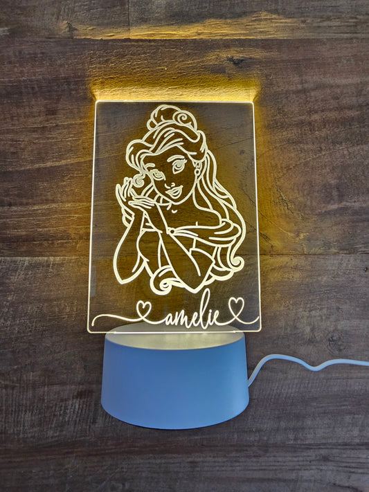 Lamp met naam en tekening