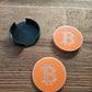 Set onderzetters Bitcoin logo